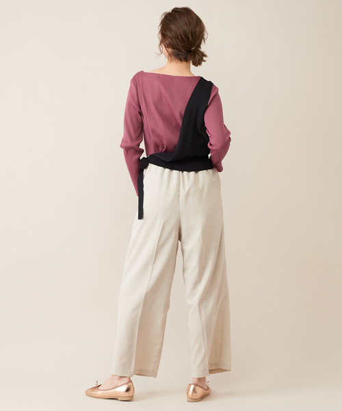 DISCOAT(ディスコート)の「ワンショルベスト(ニット/セーター・レディース・ブラック/ベージュ・FREE)」の7枚目の写真