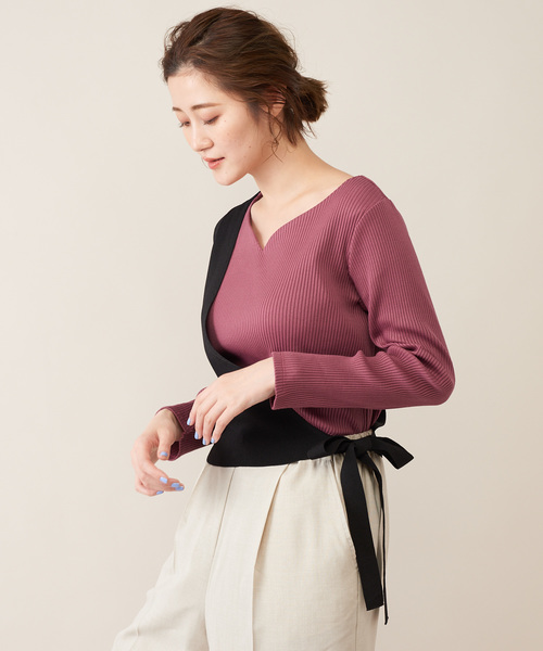 DISCOAT(ディスコート)の「ワンショルベスト(ニット/セーター・レディース・ブラック/ベージュ・FREE)」の8枚目の写真