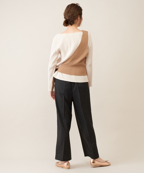 DISCOAT(ディスコート)の「ワンショルベスト(ニット/セーター・レディース・ブラック/ベージュ・FREE)」の14枚目の写真