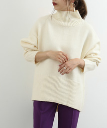 【WEB限定】タートルバックスリットニットプルオーバー