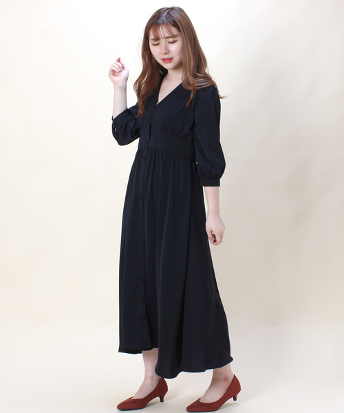 TRUDEA(トルディア)の「フロントボタン ギャザーロングワンピース(シャツワンピース・レディース・ホワイト/ネイビー/ピンク・MEDIUM)」の11枚目の写真