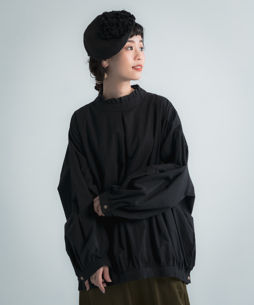 Libra Cue（リブラ キュー）の「Libra フリルカラーブラウス（シャツ/ブラウス・レディース・ホワイト/ブラック/ミント・FREE）」の2枚目の写真