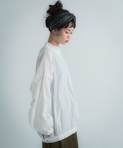 Libra Cue（リブラ キュー）の「Libra フリルカラーブラウス（シャツ/ブラウス・レディース・ホワイト/ブラック/ミント・FREE）」の6枚目の写真