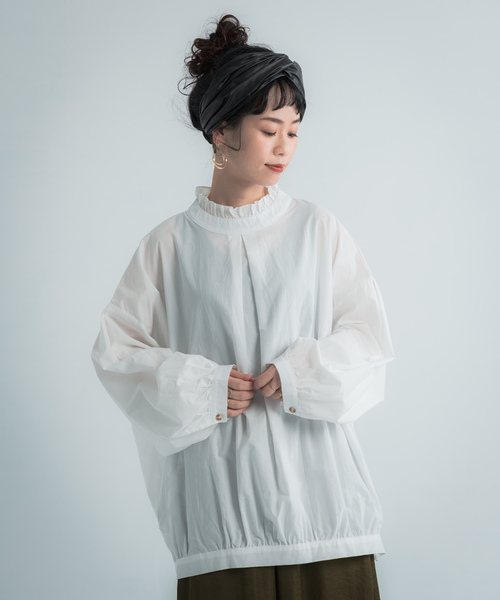 Libra Cue（リブラ キュー）の「Libra フリルカラーブラウス（シャツ/ブラウス・レディース・ホワイト/ブラック/ミント・FREE）」の8枚目の写真