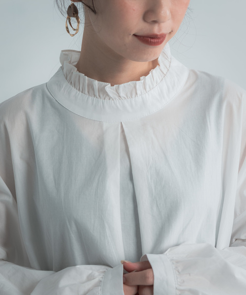 Libra Cue（リブラ キュー）の「Libra フリルカラーブラウス（シャツ/ブラウス・レディース・ホワイト/ブラック/ミント・FREE）」の10枚目の写真