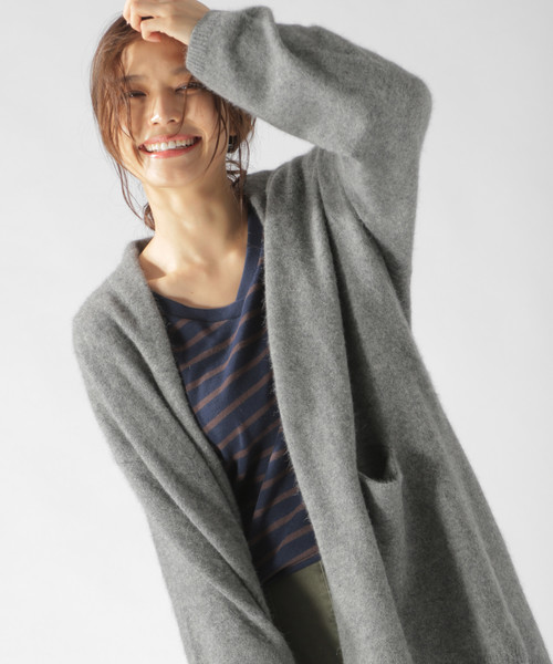 BAYFLOW（ベイフロー）の「ラクーンMIXキナガシカーディガン（カーディガン/ボレロ・レディース・ベージュ/グレー/ピンク・SMALL/MEDIUM）」の22枚目の写真