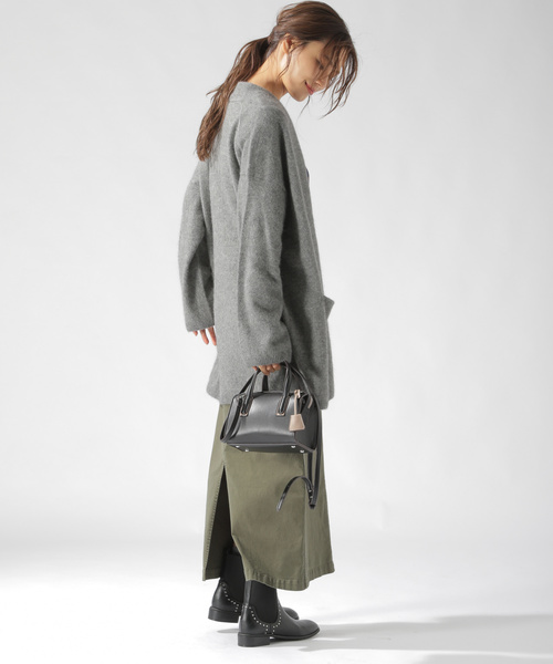 BAYFLOW（ベイフロー）の「ラクーンMIXキナガシカーディガン（カーディガン/ボレロ・レディース・ベージュ/グレー/ピンク・SMALL/MEDIUM）」の7枚目の写真