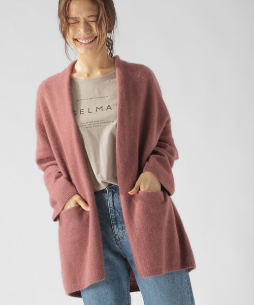 BAYFLOW（ベイフロー）の「ラクーンMIXキナガシカーディガン（カーディガン/ボレロ・レディース・ベージュ/グレー/ピンク・SMALL/MEDIUM）」の19枚目の写真