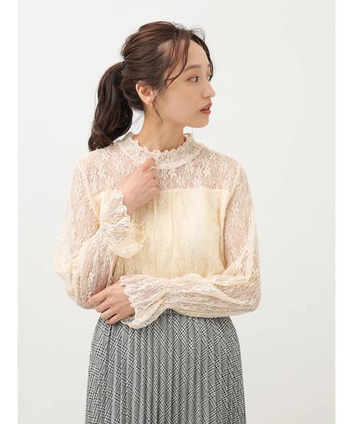 earth music&ecology（アースミュージックアンドエコロジー）の「長袖総レースシャーリングプルオーバー＊（Tシャツ/カットソー・レディース・ブラック/ブラウン/アイボリー/ラベンダー・S/M）」の17枚目の写真