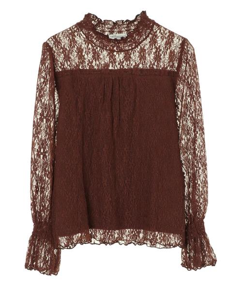 earth music&ecology（アースミュージックアンドエコロジー）の「長袖総レースシャーリングプルオーバー＊（Tシャツ/カットソー・レディース・ブラック/ブラウン/アイボリー/ラベンダー・S/M）」の19枚目の写真