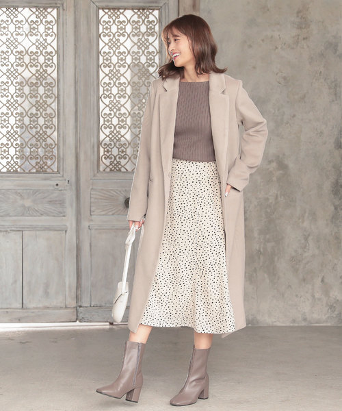 KOBE LETTUCE（コウベレタス）の「スクエアトゥ太ヒールミドルブーツ（ブーツ・レディース・ブラック/ブラウン/アイボリー/グレイッシュベージュ/パイソン・LL/S/L/M）」の14枚目の写真