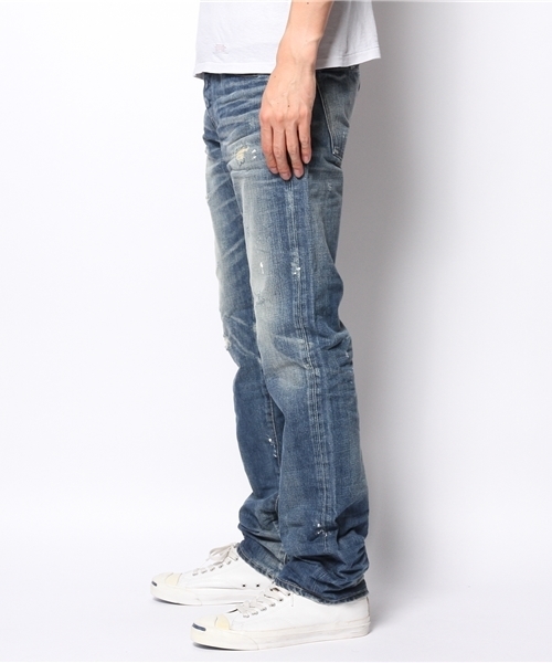 BEAMS（ビームス）の「RED CARD×BEAMS / 別注 Slim Straight DAMEGE（デニムパンツ・メンズ・ブルー・31inch/30inch/28inch/29inch/33inch/32inch）」の10枚目の写真