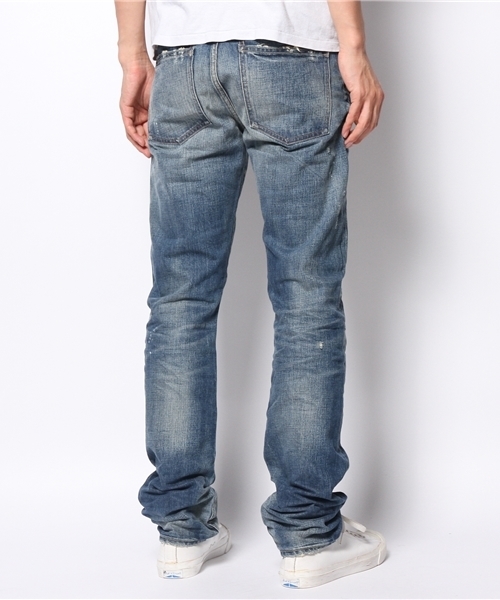BEAMS（ビームス）の「RED CARD×BEAMS / 別注 Slim Straight DAMEGE（デニムパンツ・メンズ・ブルー・31inch/30inch/28inch/29inch/33inch/32inch）」の4枚目の写真