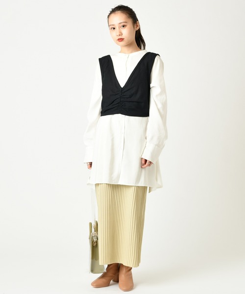 mystic（ミスティック）の「ストレッチショートブーツ（ブーツ・レディース・ブラック/アイボリー/ベージュ・38/36/37）」の10枚目の写真