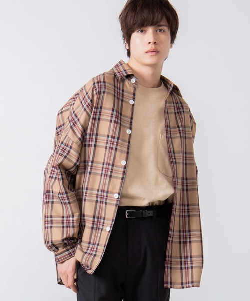 WEGO(ウィゴー)の「WEGO/TRチェックビッグシルエットシャツ/シャツジャケット(シャツ/ブラウス・メンズ・その他1/その他2/その他3・MEDIUM/LARGE)」の2枚目の写真