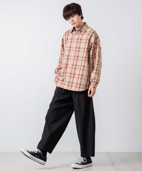 WEGO(ウィゴー)の「WEGO/TRチェックビッグシルエットシャツ/シャツジャケット(シャツ/ブラウス・メンズ・その他1/その他2/その他3・MEDIUM/LARGE)」の4枚目の写真