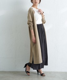 CRAFT STANDARD BOUTIQUE Women's�i�N���t�g �X�^���_�[�h �u�e�B�b�N �E�B�����Y�j�́u�y2020SS�zSLIT LONG CARDIGAN/���X���b�g�����O�j�b�g�J�[�f�B�K���s��􂢉t�����i�J�[�f�B�K���j�v