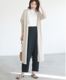 CRAFT STANDARD BOUTIQUE Women's�i�N���t�g �X�^���_�[�h �u�e�B�b�N �E�B�����Y�j�́u�y2020SS�zSLIT LONG CARDIGAN/���X���b�g�����O�j�b�g�J�[�f�B�K���s��􂢉t�����i�J�[�f�B�K���j�v