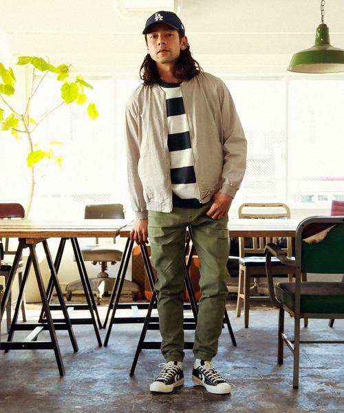 BAYFLOW（ベイフロー）の「フトボーダーL/S TEE（Tシャツ/カットソー・メンズ・ネイビー/サックスブルー/マスタード・MEDIUM/LARGE）」の4枚目の写真