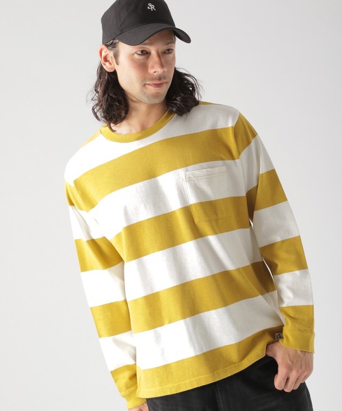 BAYFLOW（ベイフロー）の「フトボーダーL/S TEE（Tシャツ/カットソー・メンズ・ネイビー/サックスブルー/マスタード・MEDIUM/LARGE）」の11枚目の写真