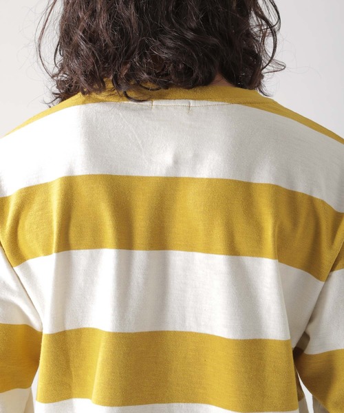 BAYFLOW（ベイフロー）の「フトボーダーL/S TEE（Tシャツ/カットソー・メンズ・ネイビー/サックスブルー/マスタード・MEDIUM/LARGE）」の15枚目の写真