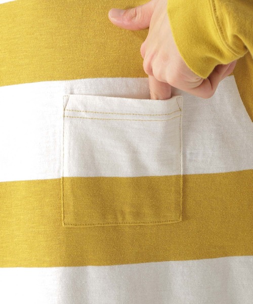 BAYFLOW（ベイフロー）の「フトボーダーL/S TEE（Tシャツ/カットソー・メンズ・ネイビー/サックスブルー/マスタード・MEDIUM/LARGE）」の17枚目の写真