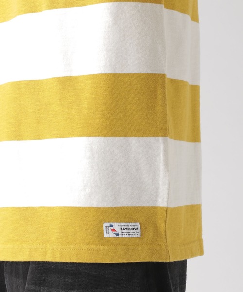 BAYFLOW（ベイフロー）の「フトボーダーL/S TEE（Tシャツ/カットソー・メンズ・ネイビー/サックスブルー/マスタード・MEDIUM/LARGE）」の19枚目の写真
