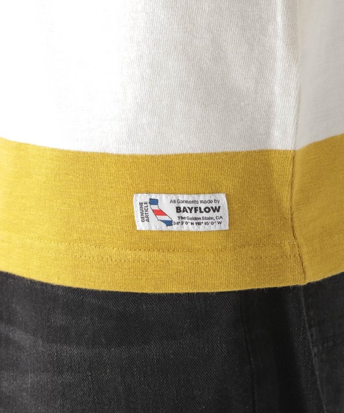 BAYFLOW（ベイフロー）の「フトボーダーL/S TEE（Tシャツ/カットソー・メンズ・ネイビー/サックスブルー/マスタード・MEDIUM/LARGE）」の20枚目の写真