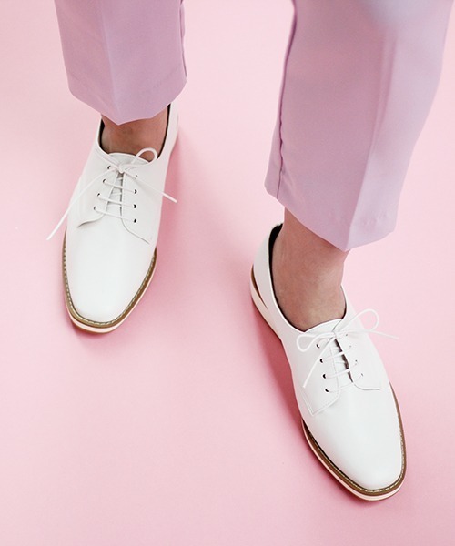 JELLY BEANS（ジェリービーンズ）の「【MORE9月号掲載】レースupマニッシュシューズ<ふわさら>(123-12165)JELLY BEANS(ジェリービーンズ)（ドレスシューズ・レディース・ベージュ/ホワイト/ブラック・S/M/L/LL/SS）」の2枚目の写真