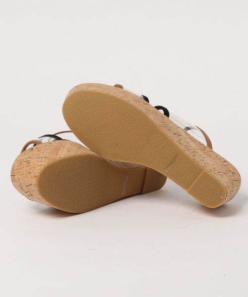 TSURU by Mariko Oikawa（ツルバイマリコオイカワ）の「【TSURU by Marikooikawa(ツルバイマリコオイカワ)】Herper　コルクソール厚底クリアサンダル（サンダル・レディース・ブラック/ブラウン・LARGE/MEDIUM/SMALL）」の4枚目の写真