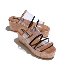 TSURU by Mariko Oikawa | 【TSURU by Marikooikawa(ツルバイマリコオイカワ)】Herper　コルクソール厚底クリアサンダル(サンダル)