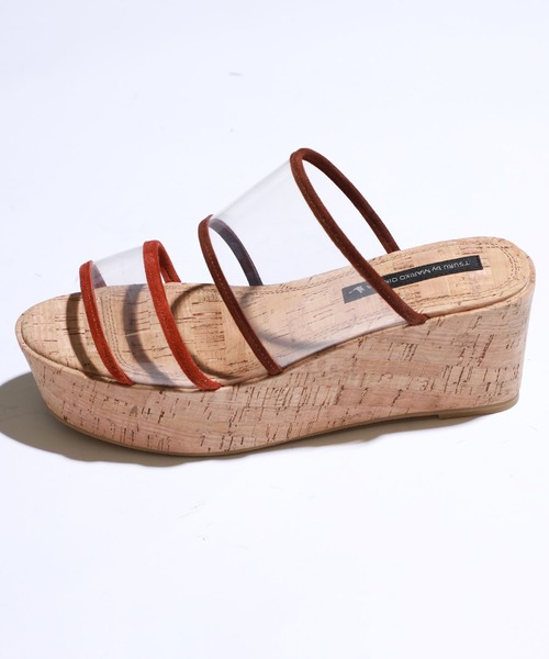 TSURU by Mariko Oikawa（ツルバイマリコオイカワ）の「【TSURU by Marikooikawa(ツルバイマリコオイカワ)】Herper　コルクソール厚底クリアサンダル（サンダル・レディース・ブラック/ブラウン・LARGE/MEDIUM/SMALL）」の8枚目の写真