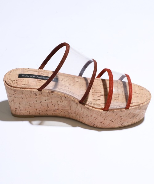 TSURU by Mariko Oikawa（ツルバイマリコオイカワ）の「【TSURU by Marikooikawa(ツルバイマリコオイカワ)】Herper　コルクソール厚底クリアサンダル（サンダル・レディース・ブラック/ブラウン・LARGE/MEDIUM/SMALL）」の10枚目の写真