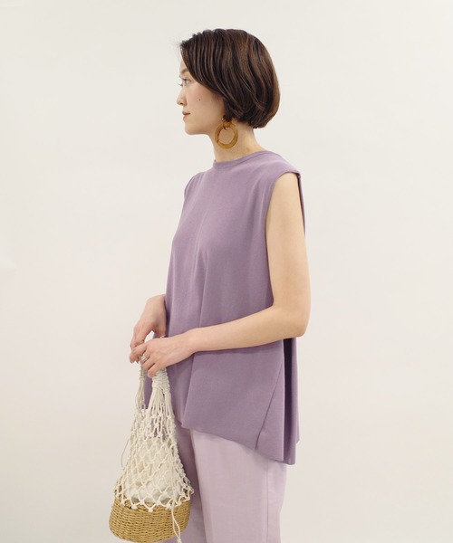 DouDou（ドゥドゥ）の「タックプルオーバー（ニット/セーター・レディース・ライトグレー/ブラック/パープル・FREE）」の21枚目の写真