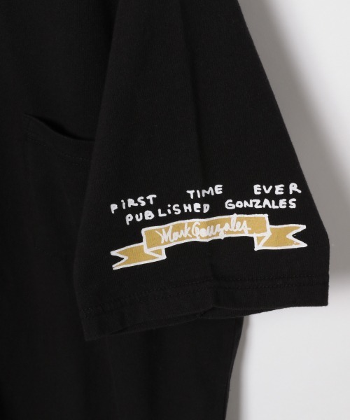 Mark Gonzales(マーク・ゴンザレス)の「【Gallery by BAYFLOW】Mark Gonzales S/S TEE(Tシャツ/カットソー・メンズ・ブラック/ホワイト・MEDIUM/LARGE)」の5枚目の写真