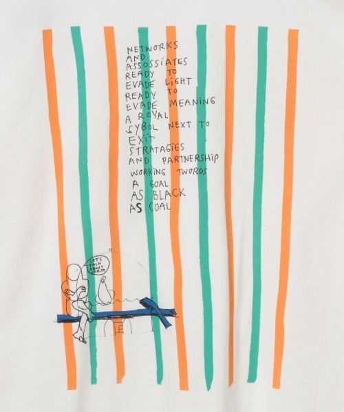 Mark Gonzales(マーク・ゴンザレス)の「【Gallery by BAYFLOW】Mark Gonzales S/S TEE(Tシャツ/カットソー・メンズ・ブラック/ホワイト・MEDIUM/LARGE)」の4枚目の写真