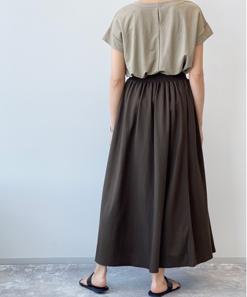 LAKOLE(ラコレ)の「【接触冷感】コンパクトピケフレンチプルオーバー / LAKOLE(Tシャツ/カットソー・レディース・ブラック/キャメル/ライトベージュ/ダークブラウン/カーキ・MEDIUM/SMALL)」の15枚目の写真