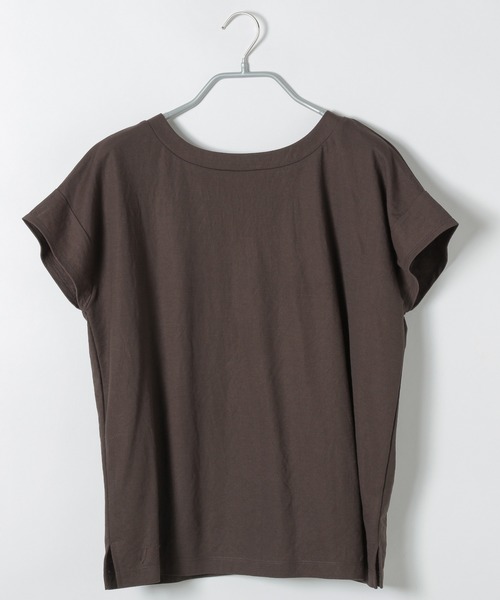 LAKOLE(ラコレ)の「【接触冷感】コンパクトピケフレンチプルオーバー / LAKOLE(Tシャツ/カットソー・レディース・ブラック/キャメル/ライトベージュ/ダークブラウン/カーキ・MEDIUM/SMALL)」の19枚目の写真