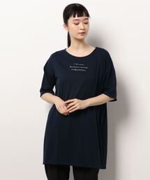 【C-FORT POINT】ロゴプリントチュニック　Tシャツ