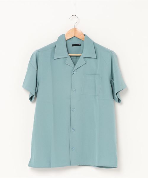 ARCADE（アーケード）の「ポリトロ リラックス オープンカラー 半袖シャツ（シャツ/ブラウス・メンズ・グリーン/ホワイト/ブラック/オレンジ・LL/L/M）」の7枚目の写真