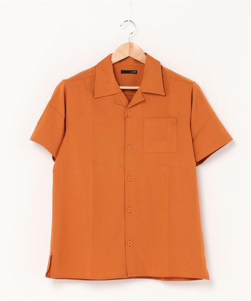 ARCADE（アーケード）の「ポリトロ リラックス オープンカラー 半袖シャツ（シャツ/ブラウス・メンズ・グリーン/ホワイト/ブラック/オレンジ・LL/L/M）」の8枚目の写真