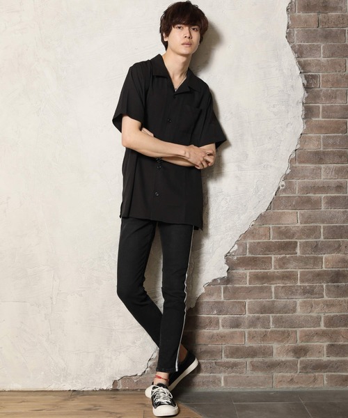 ARCADE（アーケード）の「ポリトロ リラックス オープンカラー 半袖シャツ（シャツ/ブラウス・メンズ・グリーン/ホワイト/ブラック/オレンジ・LL/L/M）」の13枚目の写真