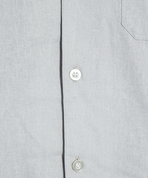 ABAHOUSE（アバハウス）の「コットンリネンスタンドカラーシャツ（シャツ/ブラウス・メンズ・グレイッシュベージュ/カーキ/ブルー・44/46/48）」の10枚目の写真