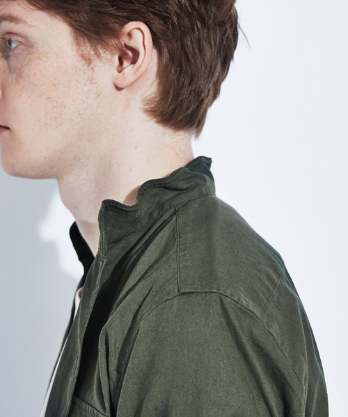 ABAHOUSE（アバハウス）の「コットンリネンスタンドカラーシャツ（シャツ/ブラウス・メンズ・グレイッシュベージュ/カーキ/ブルー・44/46/48）」の13枚目の写真