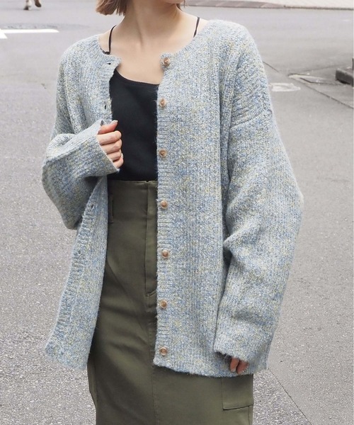 tiptop（ティップトップ）の「前後2wayニットカーディガン（カーディガン/ボレロ・レディース・アイボリー/グレイッシュベージュ/パープル/ブルー/ダークブルー/A/B/C/ライトベージュ/キナリ/グレー/グリーン系その他/ブルー系その他/グリーン/ピンク/ライトグレー・FREE）」の20枚目の写真