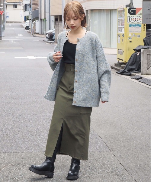 tiptop（ティップトップ）の「前後2wayニットカーディガン（カーディガン/ボレロ・レディース・アイボリー/グレイッシュベージュ/パープル/ブルー/ダークブルー/A/B/C/ライトベージュ/キナリ/グレー/グリーン系その他/ブルー系その他/グリーン/ピンク/ライトグレー・FREE）」の21枚目の写真