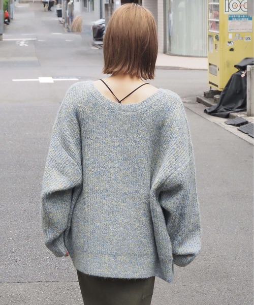 tiptop（ティップトップ）の「前後2wayニットカーディガン（カーディガン/ボレロ・レディース・アイボリー/グレイッシュベージュ/パープル/ブルー/ダークブルー/A/B/C/ライトベージュ/キナリ/グレー/グリーン系その他/ブルー系その他/グリーン/ピンク/ライトグレー・FREE）」の22枚目の写真