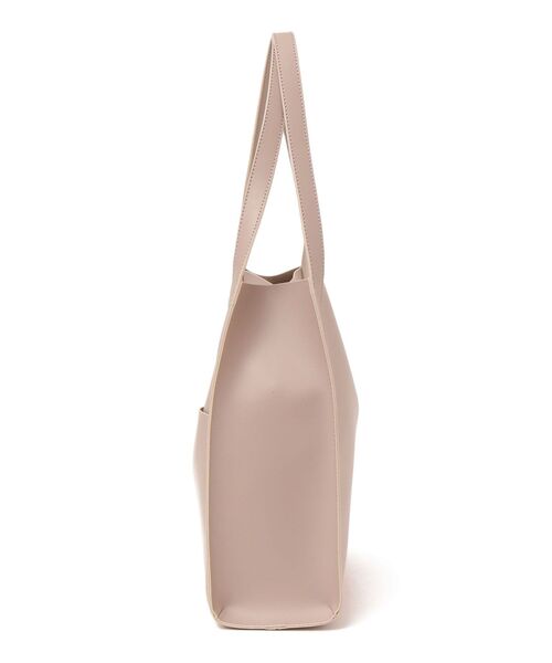 SHIPS（シップス）の「フェイクレザーサイドポケットデザインバッグ◇（トートバッグ・レディース・ライトグレー/ブラック/ダークブラウン/ピンク・ONE SIZE）」の15枚目の写真