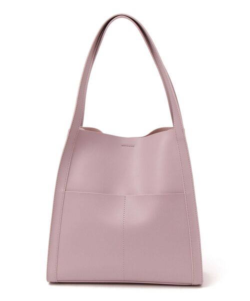 SHIPS（シップス）の「フェイクレザーサイドポケットデザインバッグ◇（トートバッグ・レディース・ライトグレー/ブラック/ダークブラウン/ピンク・ONE SIZE）」の6枚目の写真
