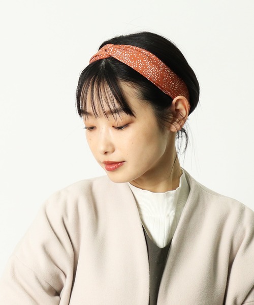 salle de bal（サルデバル）の「ドットターバン　･･ SPI（ヘアバンド・レディース・オレンジ/アイボリー/ブラック・FREE）」の3枚目の写真